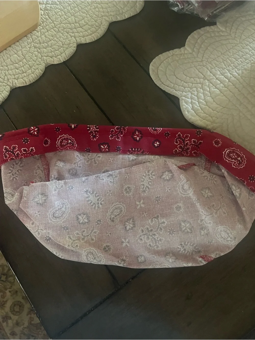 Red Bandana Print Small Boardwalk Basket Liner